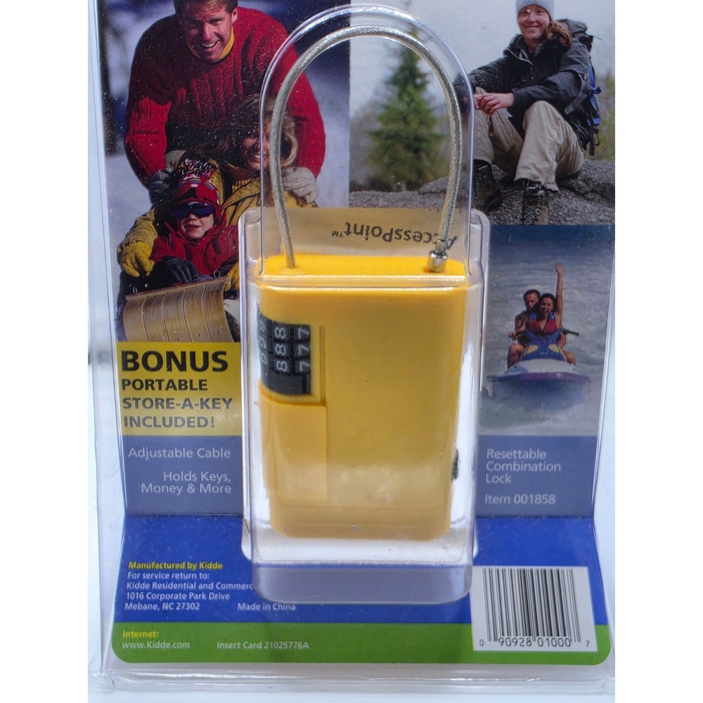 Kidde AccessPoint Portable Stor-A-Key Yellow Combination Lock Box - Picture 2 of 5